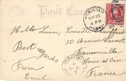 1914- Postcard Fr. 2 Cents Cancelled HONOLULU / HAWAÏ  To France - Hawai