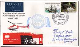 Antarctica > Australian Antarctic Territory (AAT) - 1994 Postcard Via Germany,motive - Penguins,ships,helicopter.trucks, - Storia Postale