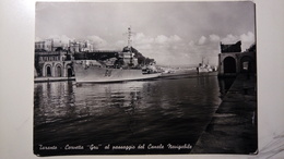 Taranto - Corvetta "Gru" Al Passaggio Del Canale Navigabile - Viaggiata 1953 - Nave Boat, Ship - Taranto