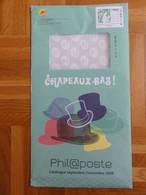 PAP - Monde 250g - Philaposte Sept/oct 2018  -thème Chapeaux - Listos A Ser Enviados: Otros (1995-...)