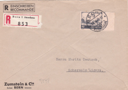 No F 44 Sur Lettre Recommandée, Oblitérée BERN Le 24.III.1944 - Firme Zumstein & Cie - Altri & Non Classificati