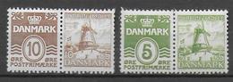 DANEMARK - 1937 - YVERT N° 246/247 + 210 ET 213A SE TENANTS ISSUS De CARNET ! ** MNH - MOULINS - Ungebraucht