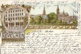 KEVELAER, Hotel Zum Goldenen Und Silbernen Schlüsseln, Panorama (1902) Litho AK - Kevelaer