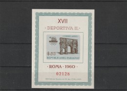 PARAGUAY - BLOC N° 42 ** (1963)  J.O ROME 1960 - Summer 1960: Rome