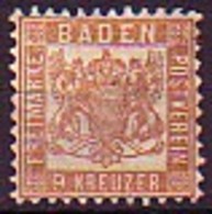 GERMANY - Baden - 1862 - Freimarken - Wappen - Ml 20* - Neufs