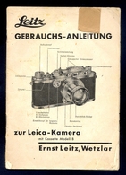 Leica - Leitz, Gebrauchs-anleitung Zur Leica-Kamera, Mit Kassette Model B. Original Prospect And Users Manual / 9 Scans - Sonstige & Ohne Zuordnung