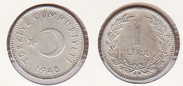 AC - TURKEY ​1 LIRA 1948 SILVER COIN KM # 883 UNCIRCULATED - Non Classés