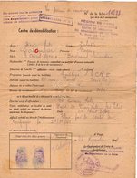VP13.149 - MILITARIA - PARIS 1941 - Lettre Du Centre De Démobilisation 2ème Classe G. COLOMBIER Né à BORDEAUX - Dokumente