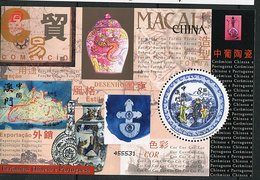 (B 2) Macao ** Bloc N° 97 - Céramiques Chinoises Et Portugaises. Assiette Decorée - - Blokken & Velletjes