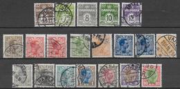 DANEMARK - 1921 - YVERT N° 132/149 OBLITERES - COTE = 120 EUR. - Used Stamps