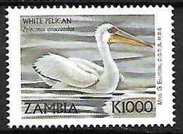 Zambia 1999 MNH - Great White Pelican (Pelecanus Onocrotalus - Pelícanos