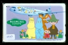 Télécarte  JAPON * FINNAIR * MOOMINS (2440)  AVIATION * AIRLINE Phonecard  JAPAN AIRPLANE * FLUGZEUG - Avions