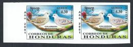 HONDURAS 2001 Columbina Passerina Mnh Imperf Pair - Pigeons & Columbiformes