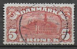 DANEMARK - 1912 - YVERT N° 68 OBLITERE FILIGRANE COURONNE - COTE = 180 EUR. - Used Stamps