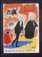 Lot De 2 CPSM Illustrateur Jacques Faizant "Les Vieilles Dames" Et "la Plage" - Caricature Humour - Faizant