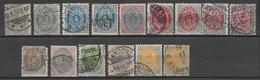 DANEMARK - 1875 - YVERT N° 22/29 A+B  OBLITERES (MANQUENT 26 (B) + 27 (B) + 28(B)) - COTE = 290 EUR. - Used Stamps