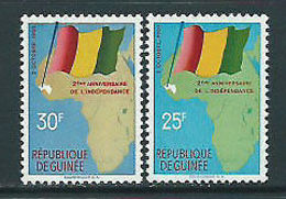 GUINEA 1960 - 2º ANIVERSARIO DE LA INDEPENDENCIA - YVERT Nº 41-42** - Francobolli