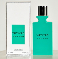 Carven Vetiver Eau De Toilette Edt 50ML 1.7 Fl. Oz. Spray Perfume For Men Rare Vintage 2014 - Hombre