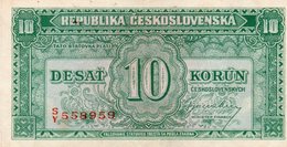 CECOSLOVACCHIA-10 KORUN  1945  P-60  UNC - Czechoslovakia