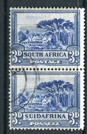 South Africa 1930-44 Pictorials - Typo Print - 3d Groot Schur - Blue - Wmk. Upright - Pair Used (SG 45c) - Ungebraucht