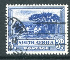 South Africa 1930-44 Pictorials - Typo Print - 3d Groot Schur - Blue - Wmk. Inverted - Used (SG 45cw) - Ungebraucht