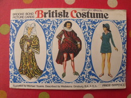 Album D'images Tea Brooke Bond Pictures Cards. British Costume.. 1967. 50 Chromo - Albums & Katalogus