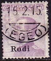 DODECANESE  1912 RODI 50 Ct. Lila  Vl. 7 - Dodecaneso