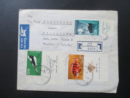 Israel 1965 ?! Beleg Mit Schöner Buntfrankatur Mit 3 Marken / 2 Marken Mit Tab. Motivmarken. Tiere / Vögel / Fische - Cartas & Documentos