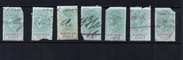 GB Revenue Five Shilling 'district Audit Green And Lilac.  Watermark V R  Spacefillers . One Stamp Per Sale Stock Photo. - Revenue Stamps