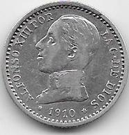 Espagne - 50 Centimos - 1910 - Argent - Premières Frappes