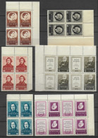 BULGARIE - 1955 - ECRIVAINS YVERT N° 839/844 BLOCS De 4 ** MNH - COTE = 60 EUR. - Nuovi