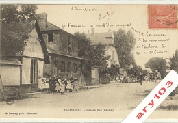 60- Oise _ Abancourt _ Grande Rue Centre Trés Beau Cliché Animé (8/12/1904) - Otros & Sin Clasificación