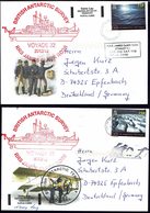 ANTARCTIQUE - Deux Enveloppes "British Antartic Survey - Voyage 22 - 2012/13 - RRS James Clark Ross" B/TB - - Lettres & Documents