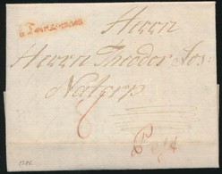 1786 Portós Levél / Unpaid Cover Piros / Red 'Temesvár' - Pest - Altri & Non Classificati