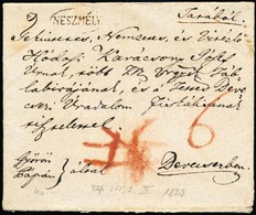 1823 Portós Levél Győrön Ill. Pápán át Devecserbe / Unpaid Cover 'NESZMÉLY' - Andere & Zonder Classificatie