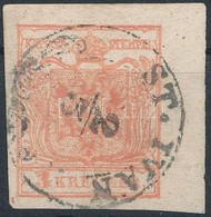 O 1850 3kr Halványpiros MP III., 5,5 Mm-es ívszéllel / Light Red, Margin With 5,5 Mm 'ST. IVAN' Certificate: Babor - Altri & Non Classificati