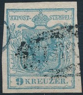 O 1850 9kr HP I. Szürkéskék / Greyish Blue '(ALT ORSOVA)' Certificate: Steiner - Otros & Sin Clasificación