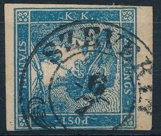 O 1851 Kék Merkúr Ia., Magas Katalógusár! 'SZEVERIN' Certificate: Steiner - Sonstige & Ohne Zuordnung