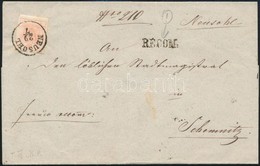 ~1851 3kr Ajánlott Levélen, A Hátoldali Bélyeg Kivágva / On Registered Cover, Backside Stamp Was Cut Out 'NEUSOHL', Szép - Otros & Sin Clasificación