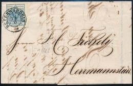 1853 9kr HP IIIa Levélen / On Cover 'PETERWARDEIN' - Hermannstadt - Otros & Sin Clasificación