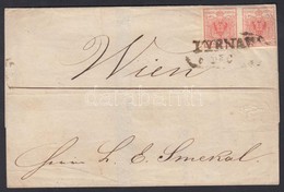 1854 3kr Pár Levélen 'TYRNAU' - 'WIEN' - Otros & Sin Clasificación