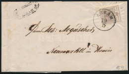 1854 6kr HP III. Lemezhibával Levélen / With Plate Flaw On Cover 'AGRAM' - Altri & Non Classificati