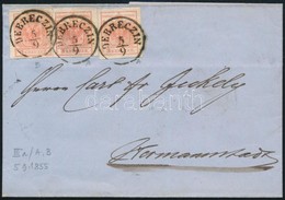 1855 3 X 3kr MP III. Levélen / On Cover 'DEBRECZIN' - Sonstige & Ohne Zuordnung