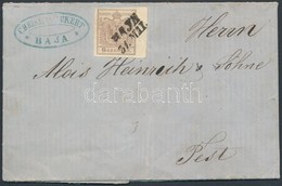 1856 6kr Jobb ívszél 5 Mm Levélen / On Cover 'BAJA' - 'PESTH / Früh' - Sonstige & Ohne Zuordnung