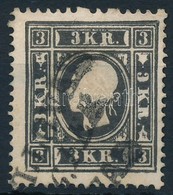 O 1858 3kr II Fekete / Black '(BE)LLOVAR - Altri & Non Classificati