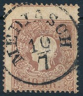 O 1858 10kr II Lilásbarna, Két Oldalon Elfogazva / Purple Brown, With Shifted Perforation On Two Sides. 'MEDIASCH' Certi - Autres & Non Classés