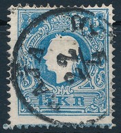 O 1858 15kr II. Világoskék, Andráskereszt Végződéssel + Lemezhiba Az Orron / Light Blue, St. Andrews Cross Part And Plat - Sonstige & Ohne Zuordnung