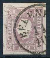 O 1858 Hírlapbélyeg Lila Bal Felső Sarokban Lemezhiba / Newspaper Stamp Violet With Plate Variety 'BELENY(ES)' (Gudlin 1 - Andere & Zonder Classificatie