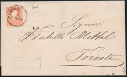 Ca. 1858 5kr II. Távolsági Levélen / On Domestic Cover 'FIUME' - Triest - Other & Unclassified