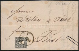 1859 3kr Fekete II. Helyi Levélen Teljes Tartalommal / 3kr Black II. On Local Cover With Full Content 'PEST' (Ferchenbau - Sonstige & Ohne Zuordnung